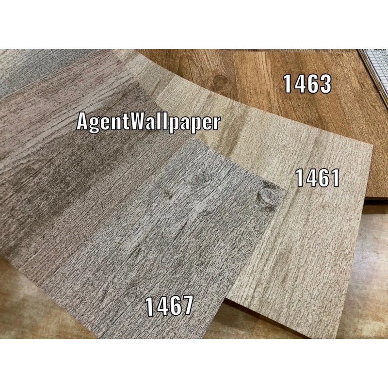 Wallpaper Dinding Murah Motif Papan Kayu Coklat 3D Rock