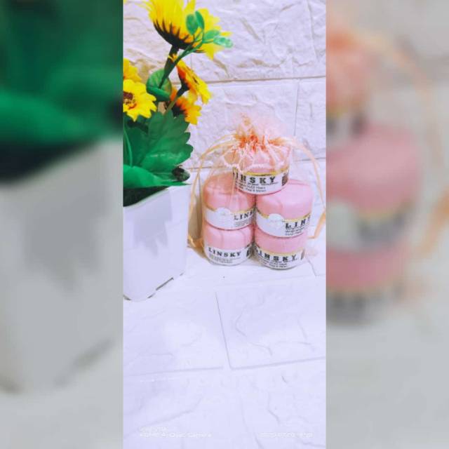 LINSKY PINK  1PKET ISI 5 POT (ORIGINAL TERMURAH )