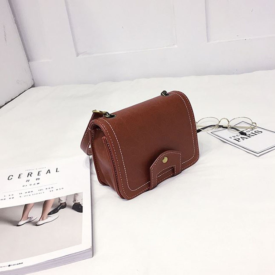 tas selempang wanita kulit retro small square bag (1F5) bta405