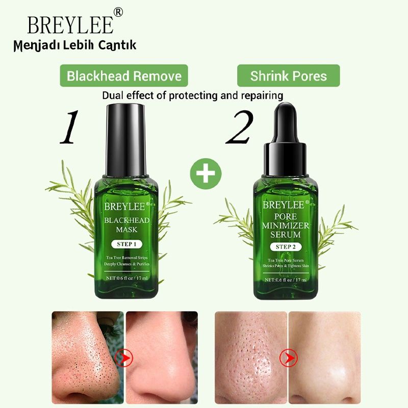 Breylee Blackhead Mask + Serum | Step 1 dan 2 | Breylee penghilang komedo