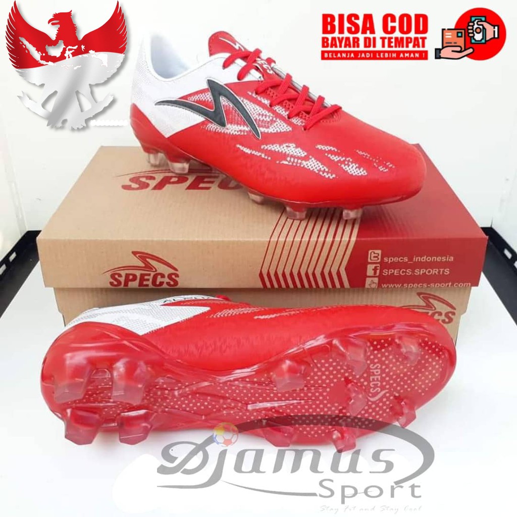 Sepatu Bola Specs Accelerator Alpha GARUDA | Sepatu Olahraga sepakbola specs terbaru merah putih 202