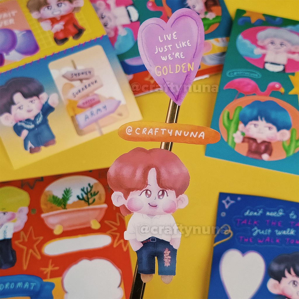 (BT-019) PERMISSION TO DANCE FANART STICKER by Crafty Nuna stiker lucu fan art kpop deco cute aesthetic