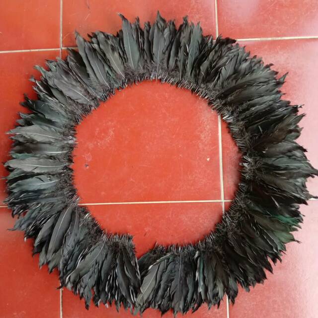 Bulu angsa black warna hitam meteran