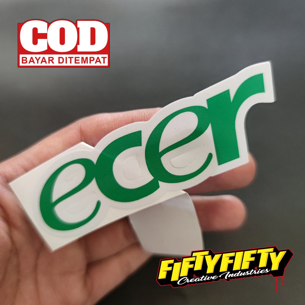 SStiker Print Cut PLESETAN ACER ECER Stiker Printing Laminasi Glossy Tahan Air Stiker Motor Mobil Helm Sudah Membentuk Pola Desain