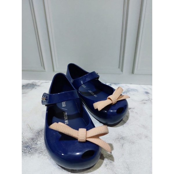 Preloved original Mini melissa x Jason Wu navy blue sz 8 (US)