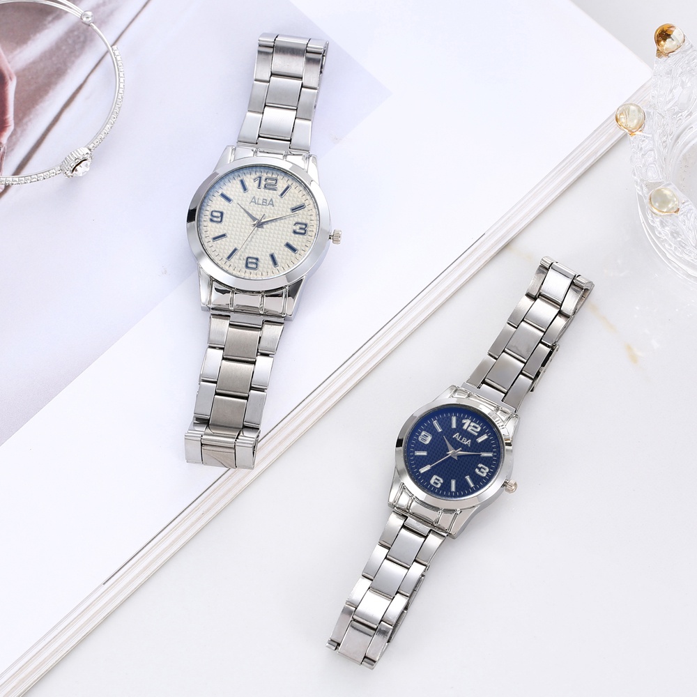 COD JAM TANGAN KASUAL CEWEK WANITA WACTH TERBARU TALI STAINLESS STEEL RANTAI CRYSTAL KRISTAL PREMIUM C70