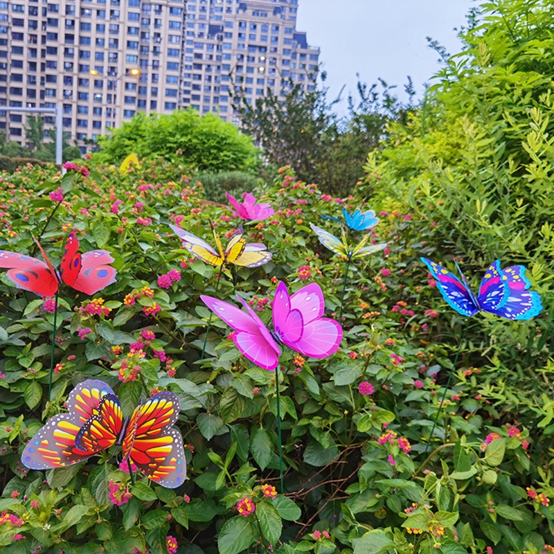 Kiss Hiasan Kupukupu Imitasi Dua Lapis Untuk Dekorasi Kebun Butterfly