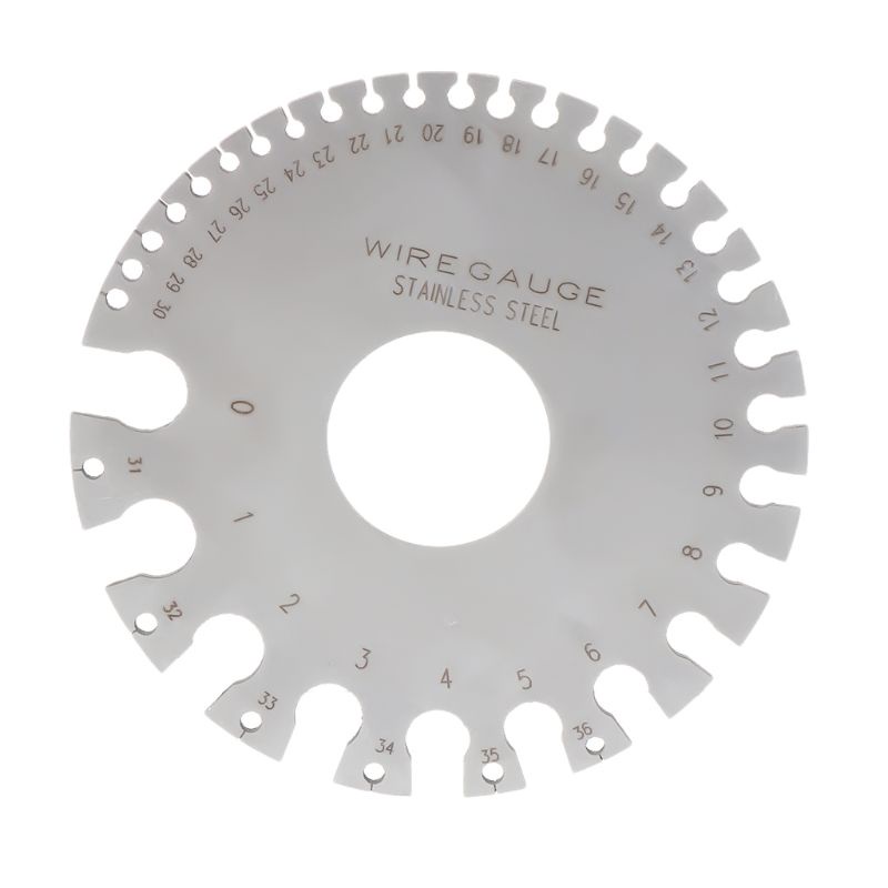 Mary Plat Pengukur Diameter 0-36 AWG SWG Bahan Stainless Steel