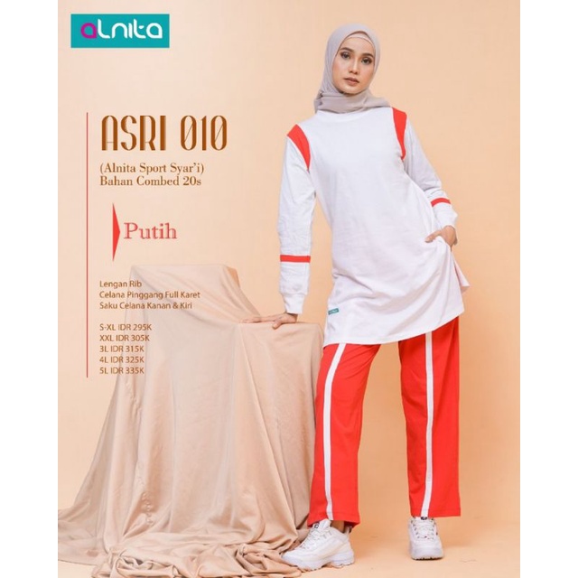 Baju Olahraga Wanita Setelan Asri 010 Pinggang celana Full Karet Nibras