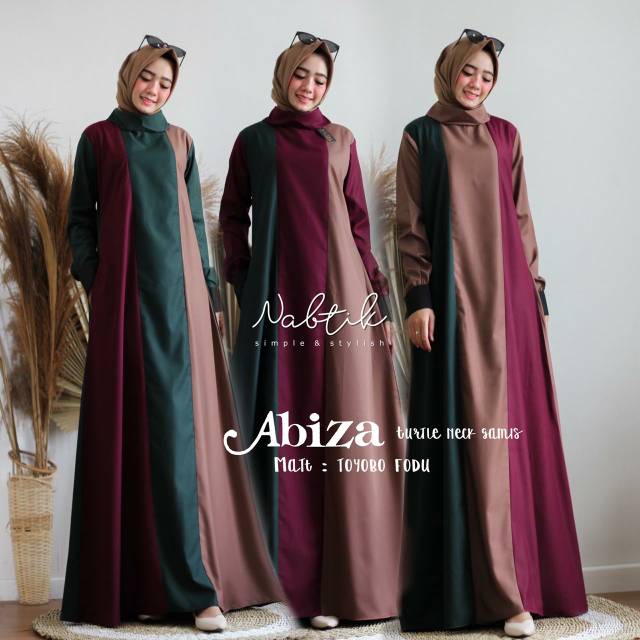 Gamis abiza by nabtik/gamis wanita terbaru / gamis wanita by nabtik murah