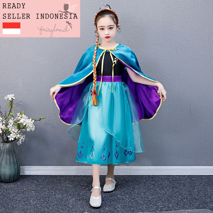 Gaun Anak - Kostum Ulang Tahun Dress Putri Princess Anna Frozen Gaun Ultah Anak