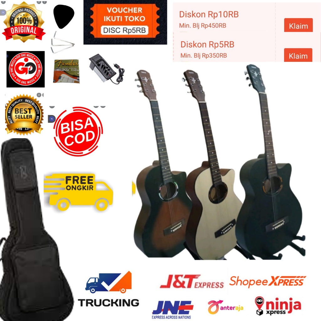 Gitar Akustik/Elektrik Apx500ii Pemula Tanam Besi Free Paking Kayu-2