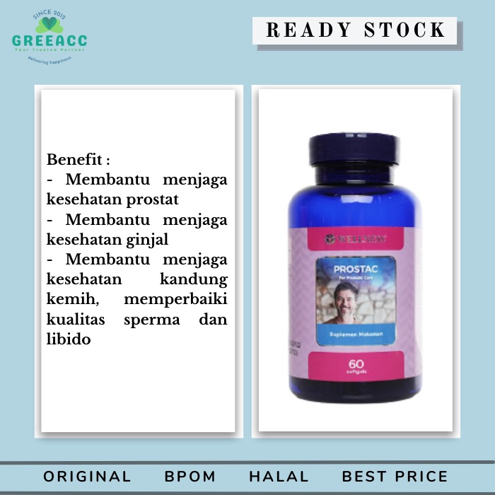 Wellness Prostac 60 Kapsul Vitamin Suplemen untuk Prostat dan Ginjal