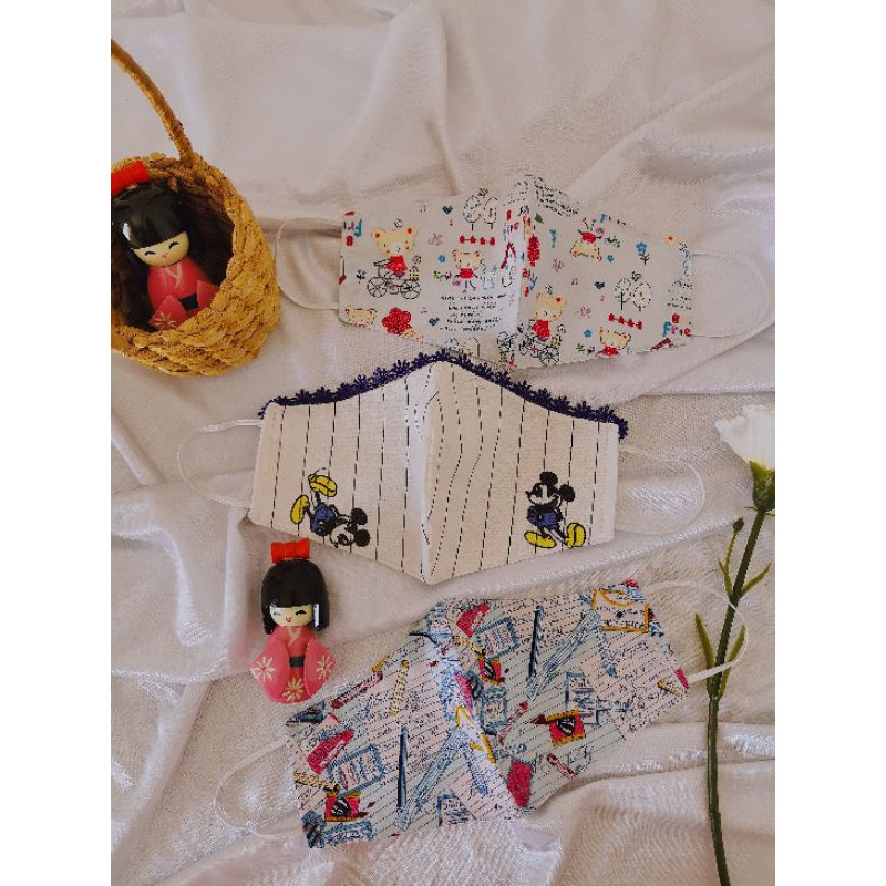 MASKER KAIN, MASKER KATUN JEPANG, MASKER MOTIF LUCU CUTE, MASKER ANAK, MASKER DEWASA, MASKER PREMIUM