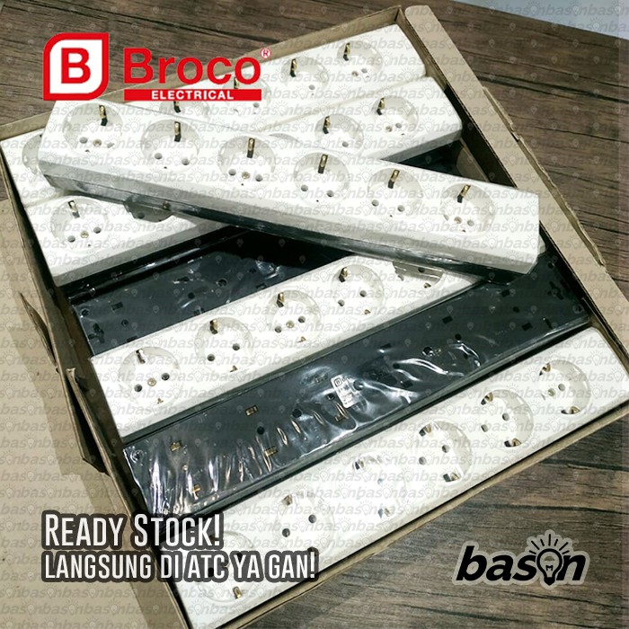 BROCO 15360 NCP 16A 250V SNI - Stop Kontak 6 Lubang tanpa kabel