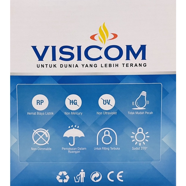 Lampu Led Ufo 50 watt 50 w Visicom White Putih E27