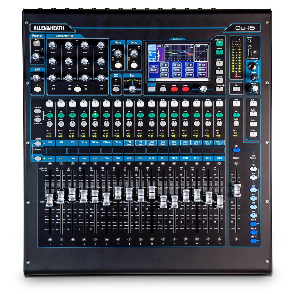 Allen & Heath QU-16 16-Channel Rack Mount Digital Mixer