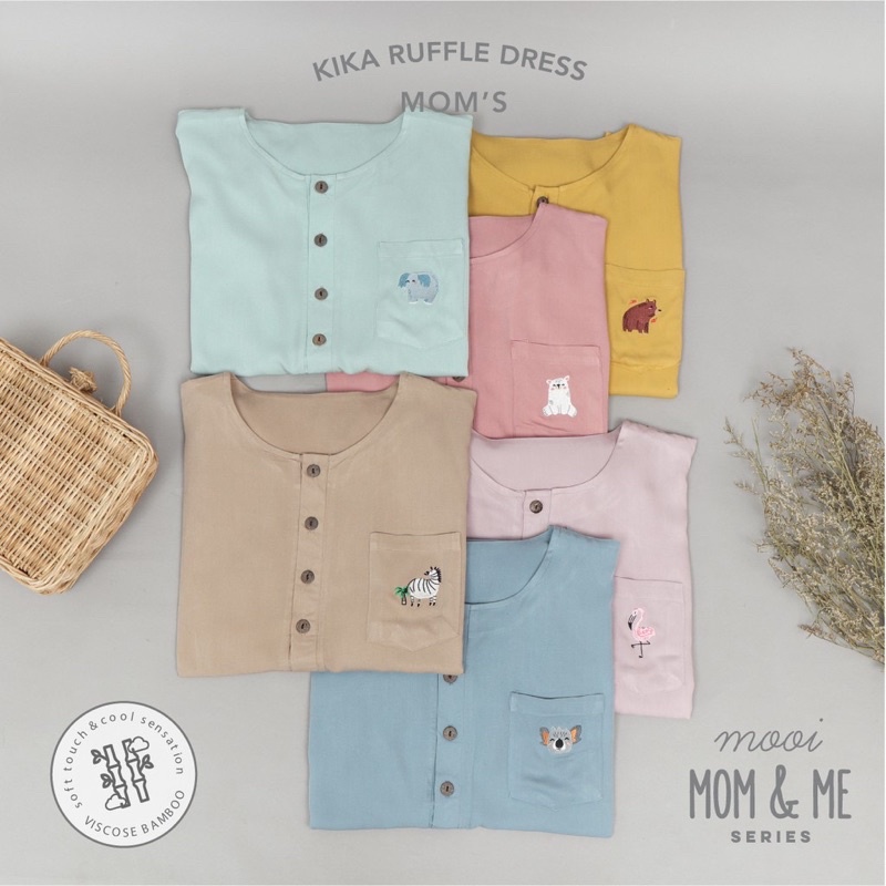 MOOI KIKA RUFFLE DRESS (MOM)/DASTER IBU