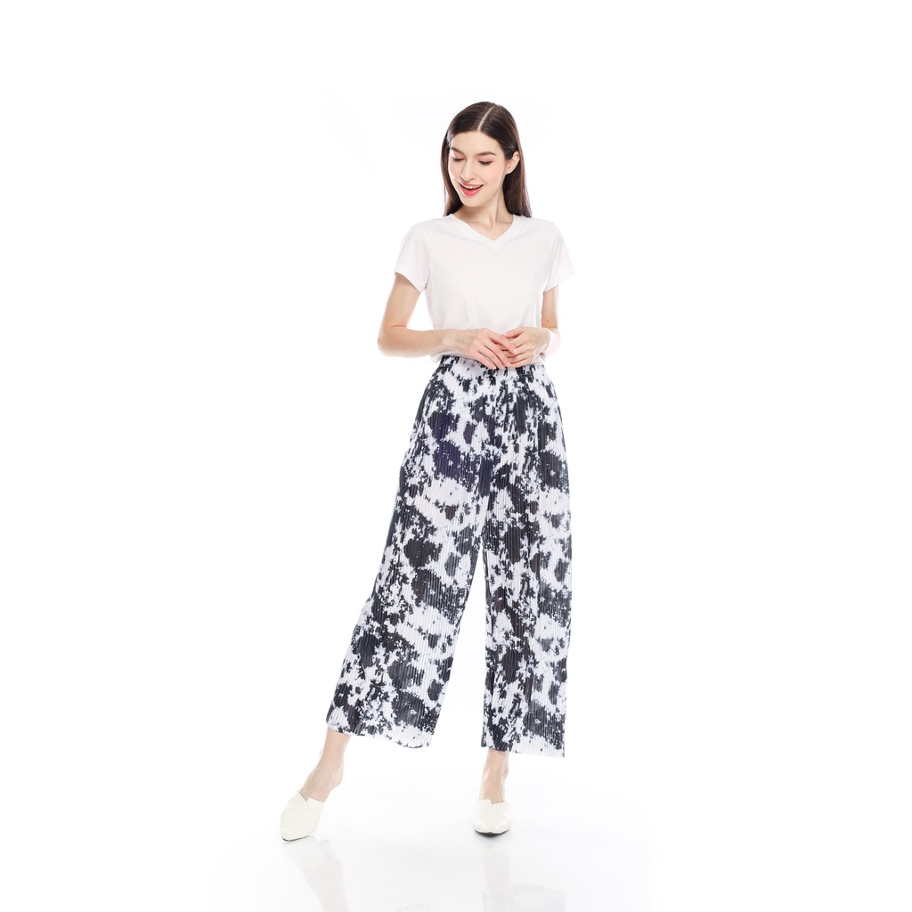 Celana Atiya - Celana Kulot Plisket Tie Dye Wanita Premium Jumbo