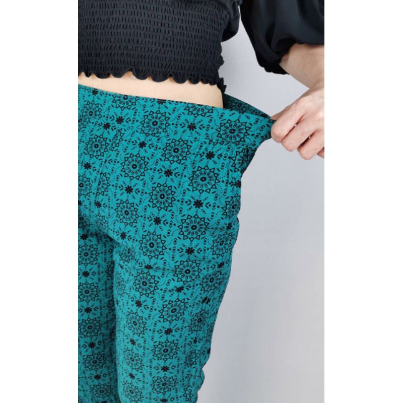 S oliver Aquamarine ethnic print jogger pants