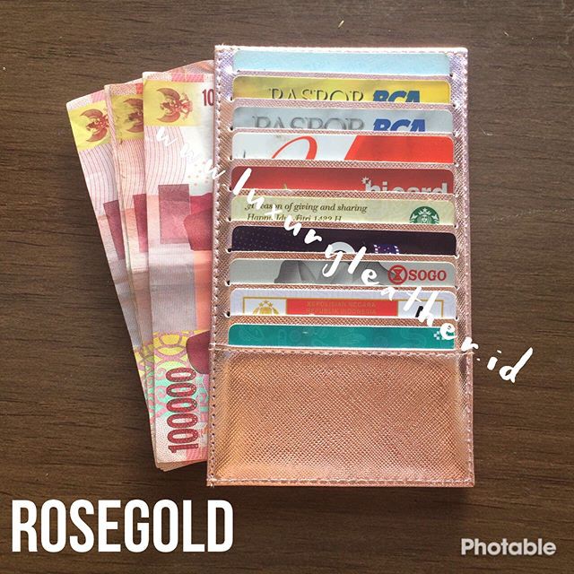 LUXTHER - CARD WALLET 16 SLOTS SAFFIANO METALIC / DOMPET KARTU