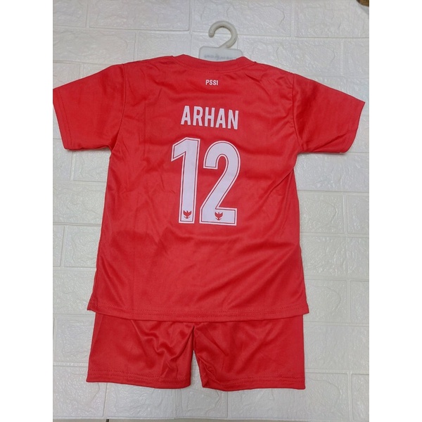 Baju bola timnas  indonesia ARHAN anak anak 2-12 tahun