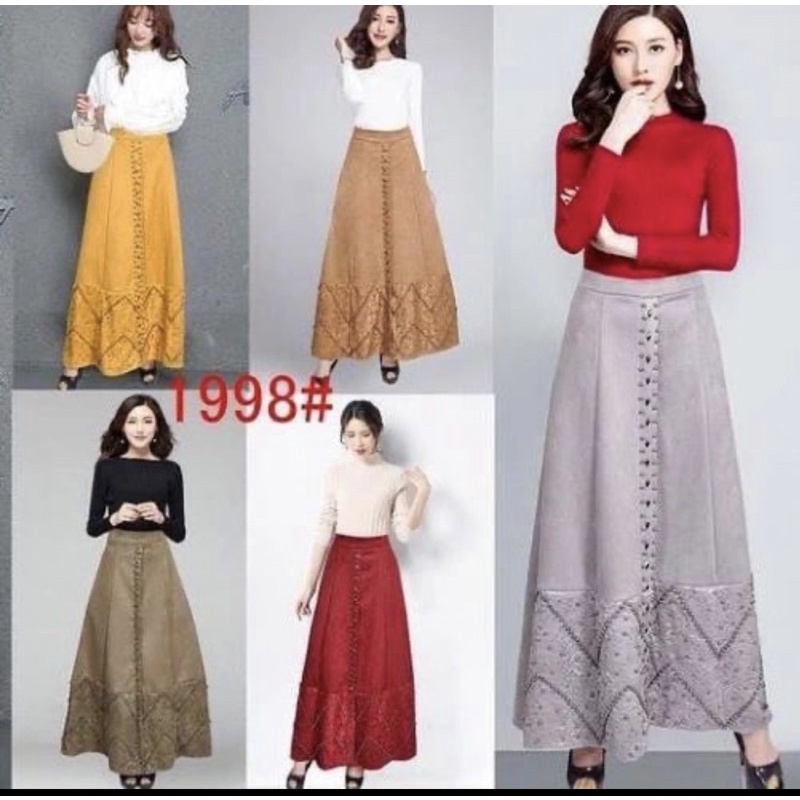 rok bahan suede