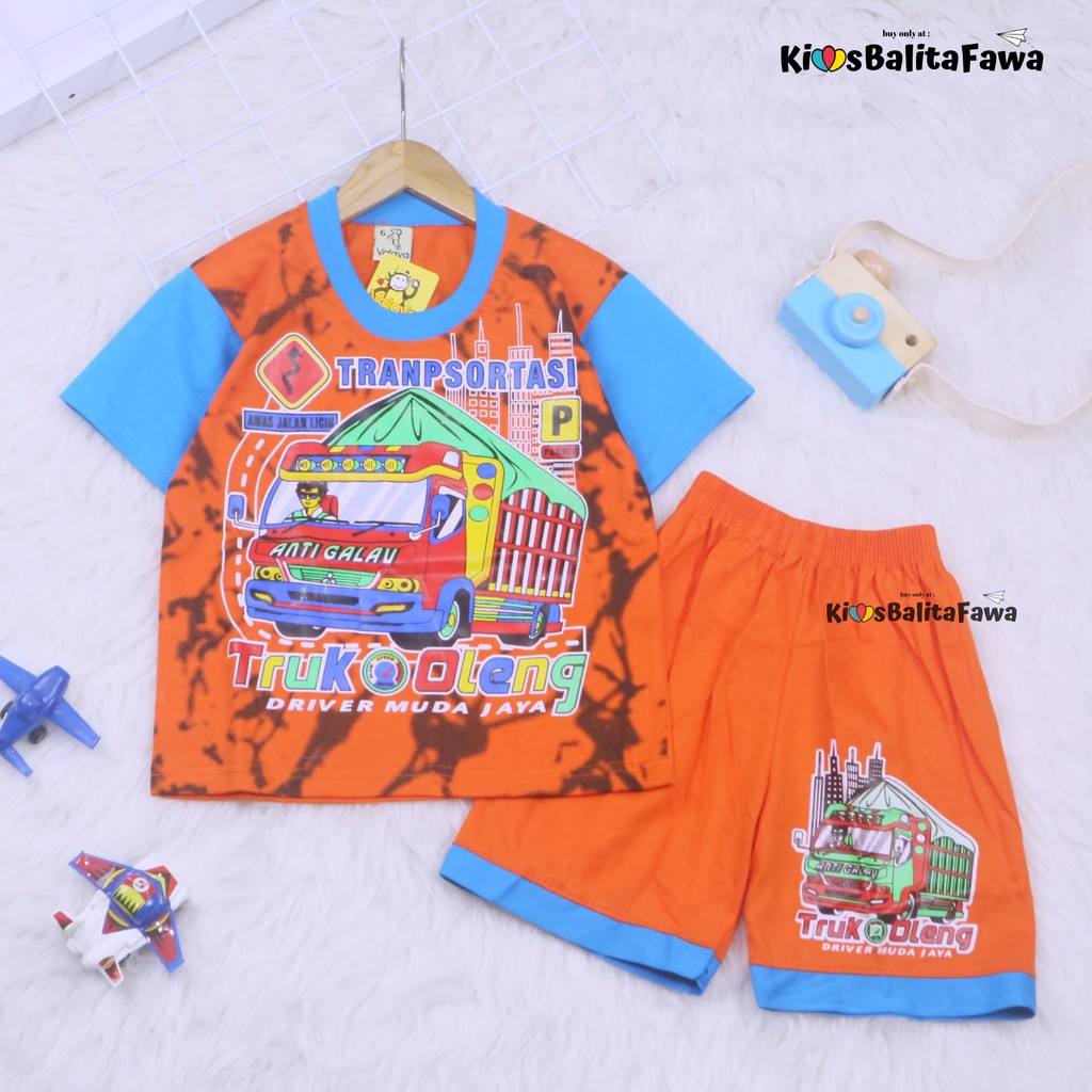 Set Cakka uk 7-8 Tahun / Murah Baju Anak Kaos Karakter Celana Lengan Pendek Laki Cowok Setelan