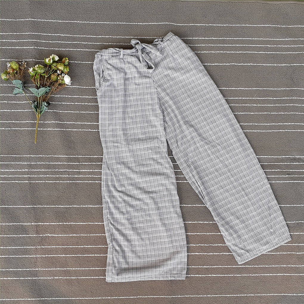 ModisFashion Celana  Wanita Kulot  Motif Kotak  Kotak  