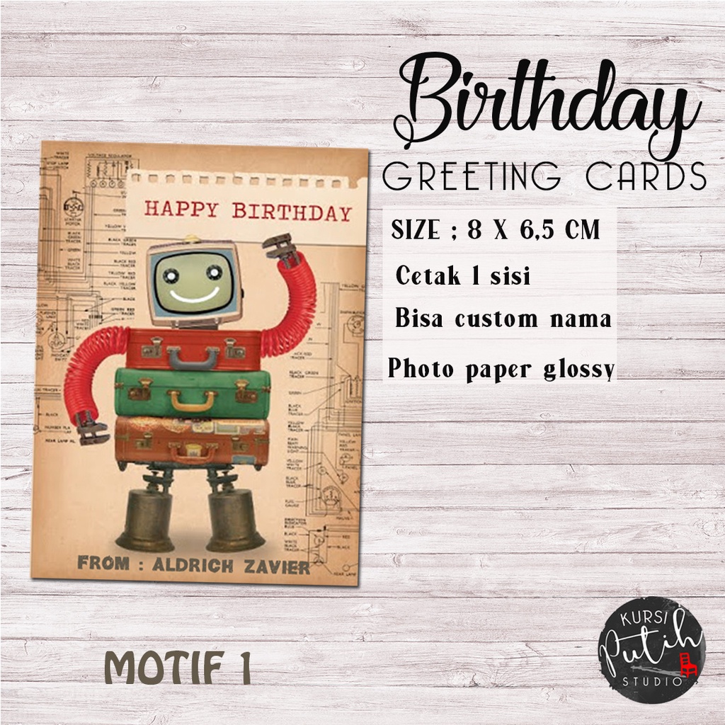 Jual Kartu Ucapan Selamat Ulang Tahun / Birthday Greeting card tema