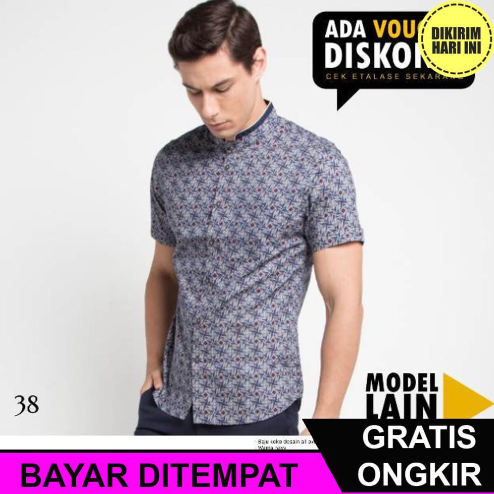 (BAYAR DITEMPAT) HD3592 MANZONE - BATIK KOKO LENGAN PENDEK