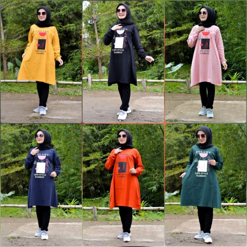 Long tunik zolaqu combed s20