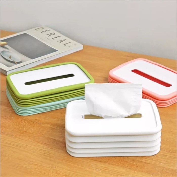 Kotak Tisu Flexibel Tempat Tisu Lipat Kotak Tissue Foldable Silicone Lifting Tissue Box Serbaguna