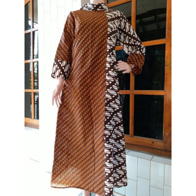 Baju Gamis Batik kombinasi 03 Pekalongan