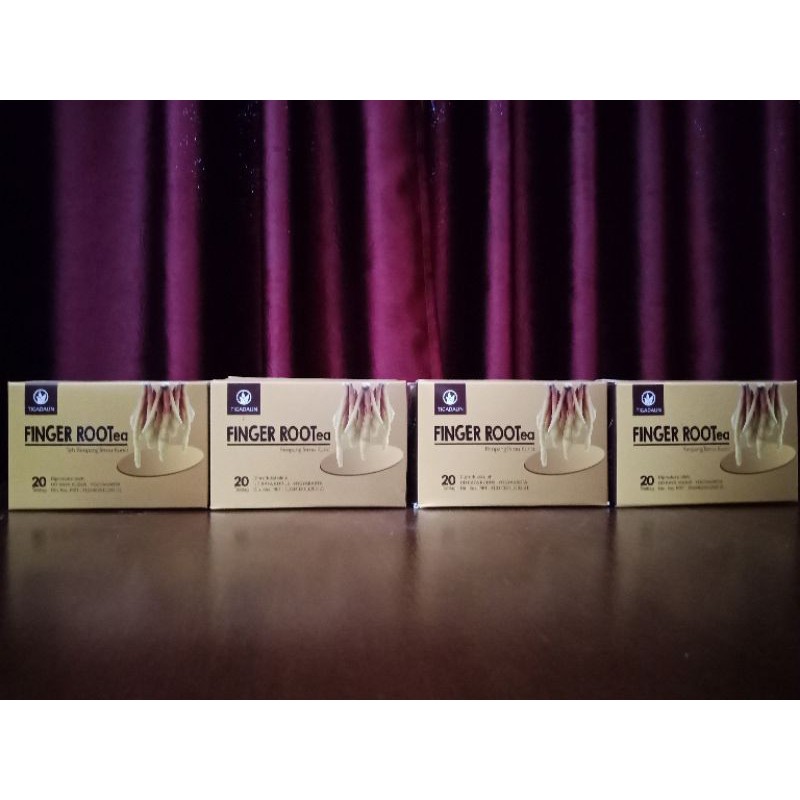 

Finger Root Wedang celup Temu kunci + Jahe emprit isi 20 sachet