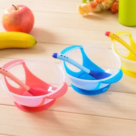 Mangkok makan anak bayi balita mpasi silikon karet silicone set mangkuk alat makan