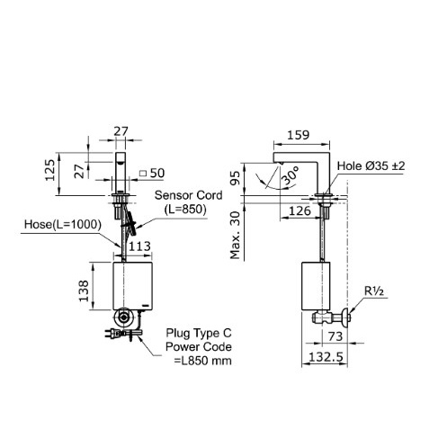 T.Lillie - Kran Wastafel Toto Ten12Env900/Tn78-9V900