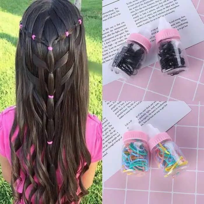 KARET JEPANG BOTOL DOT MINI KUNCIRAN IKAT RAMBUT