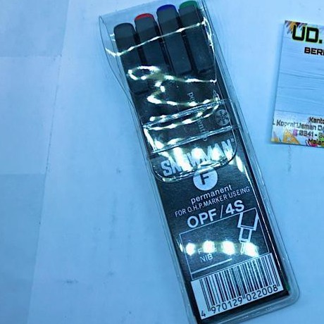 Snowman Spidol Permanent Marker OHP F 4Warna