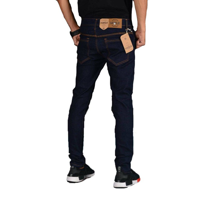 UI56 9978Ch Gv63 Celana Jeans Cowok Moureen Bf Boyfriend Cut Crop Unfinished Fringe Pria