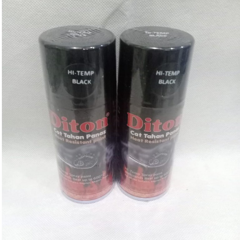 DITON HI-TEMP Cat Semprot Knalpot Tahan Panas sd 600°C Varian Hi Temp Black dan HiTemp Silver150cc