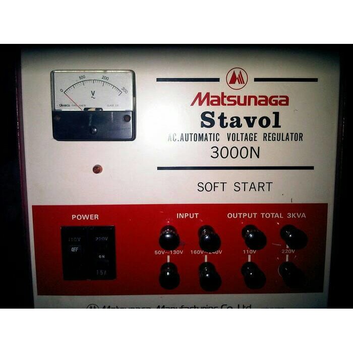 Stabilizer matsunaga 3000v stavol svc 3000w 3000watt stabilizer