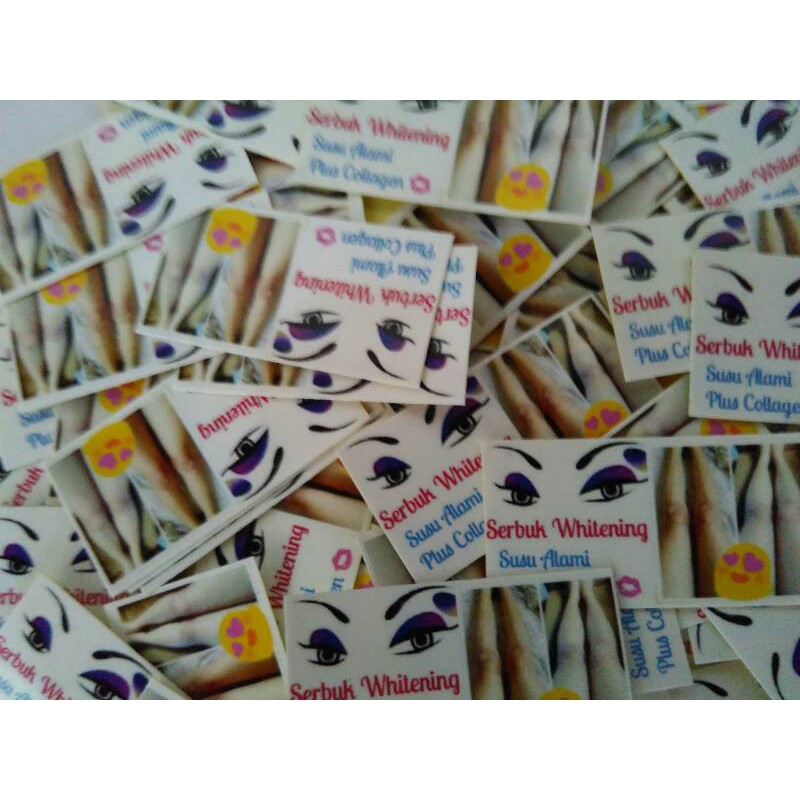  Stiker  label produk ukuran 2 5 x 5 cm Shopee  Indonesia