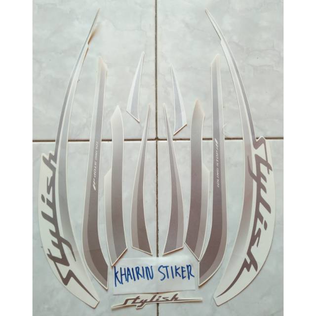 Striping scoopy 2019 staylish putih original