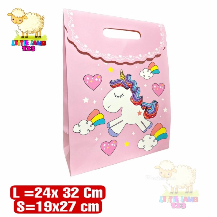 

(TERLARIS) Paperbag Karakter Unicorn Paperbag Motif Unicorn Lucu Paperbag Keren