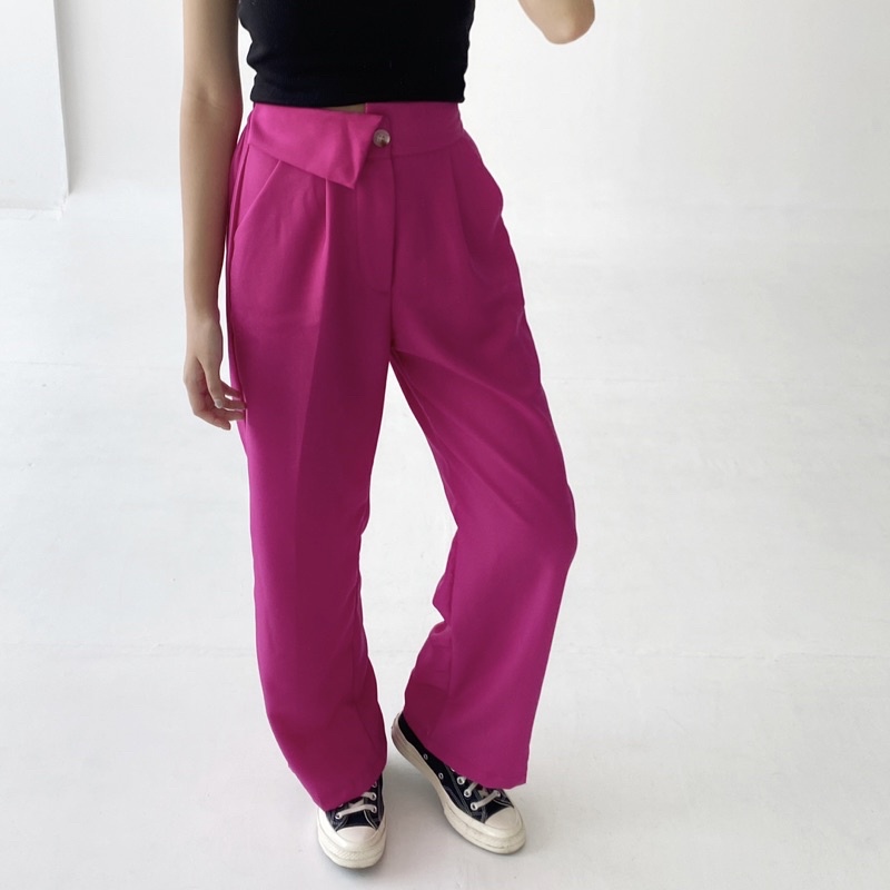 MONO PANTS - POSHA Celana Panjang Highwaist Trousers Korean Basic Long Highwaisted Pants