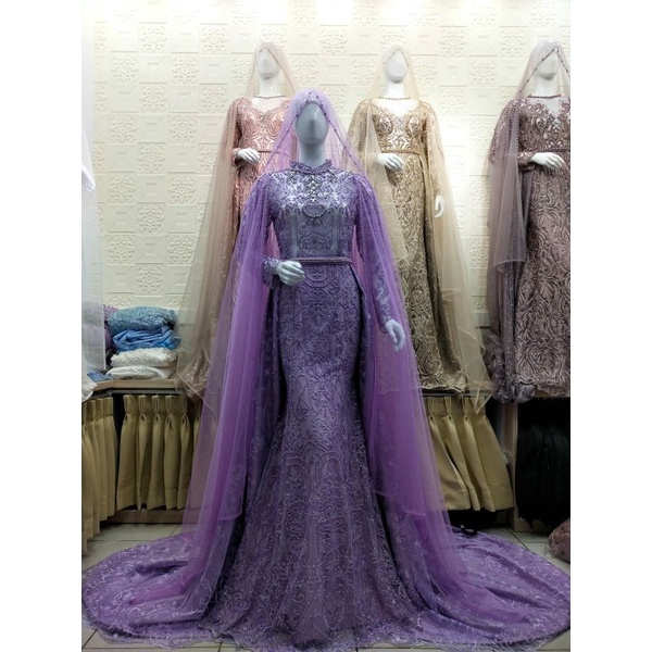 Gaun pengantin duyung payet/weding dress