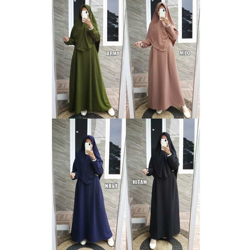 Gamis Set Wolfis Syar'i Kancing Busui