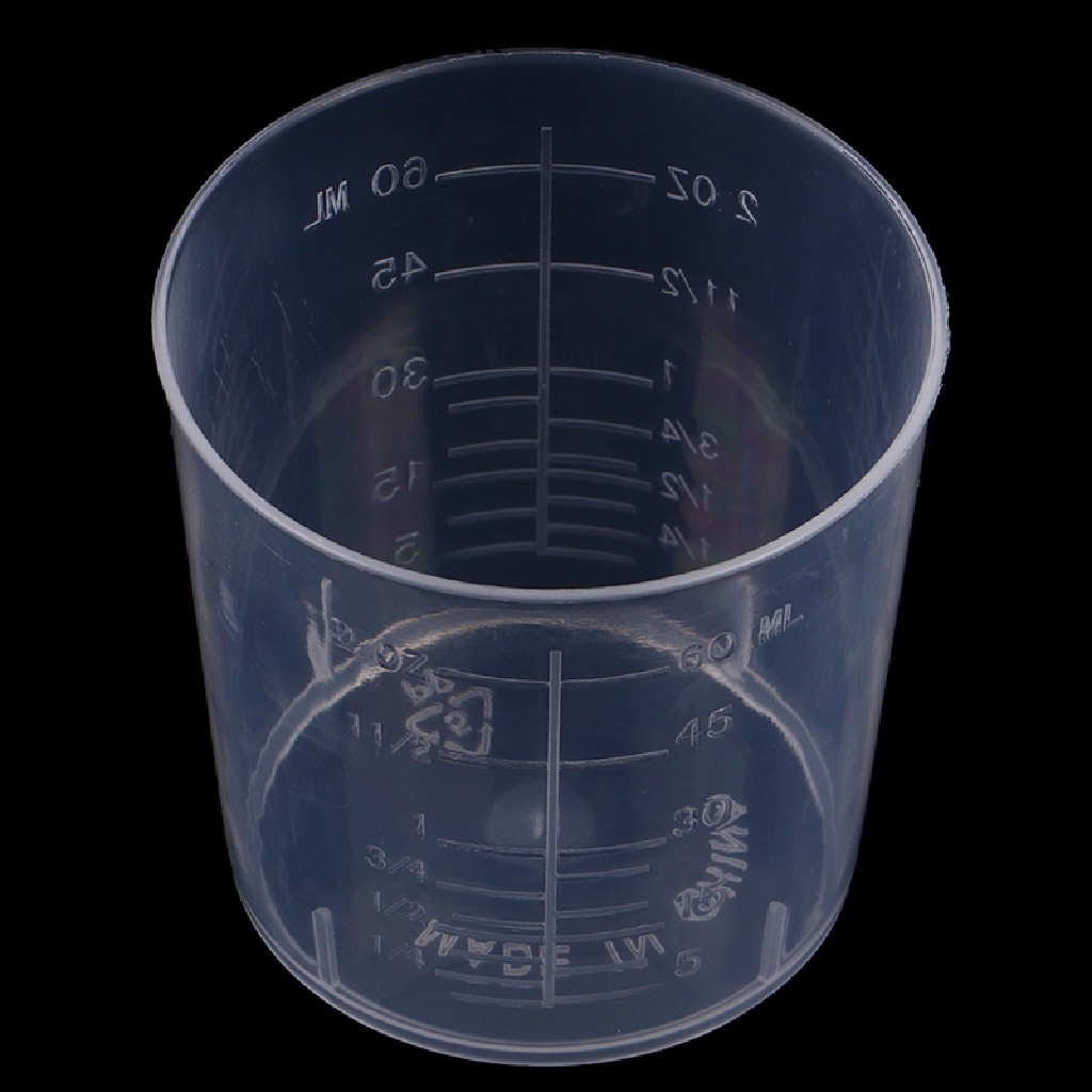10 Pcs Gelas Ukur Bahan Plastik Ukuran 60ML Untuk Laboratorium