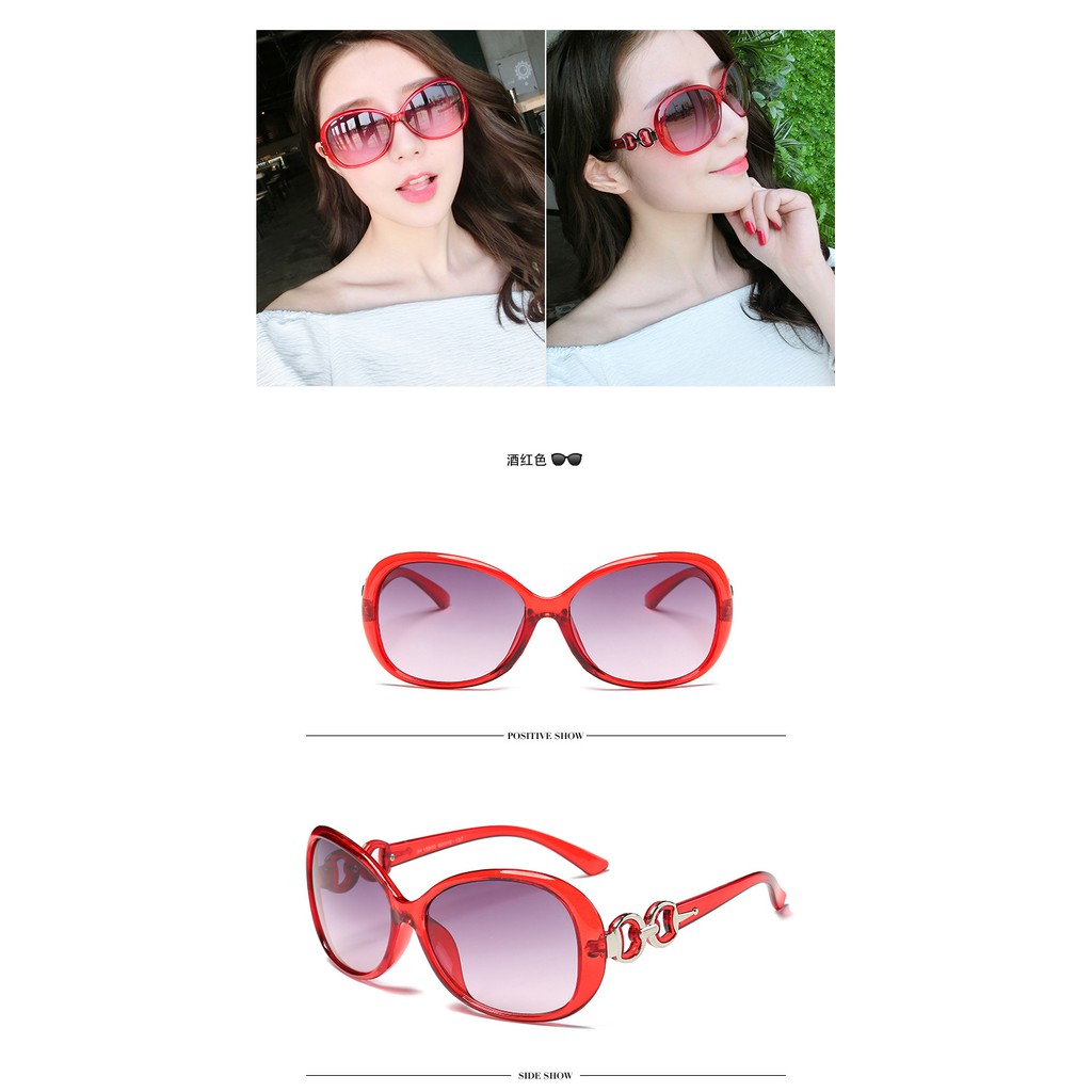 Kacamata Hitam Fashionable Frame Besar untuk Wanita